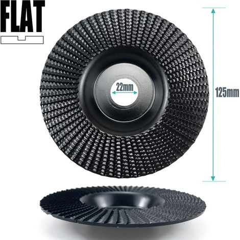 125 noir mat Disque de ponçage et de façonnage pour meuleuse d'angle de 125 mm, roue de polissage plate et biseautée, outil de bricolage pour le travail du bois (1/5)