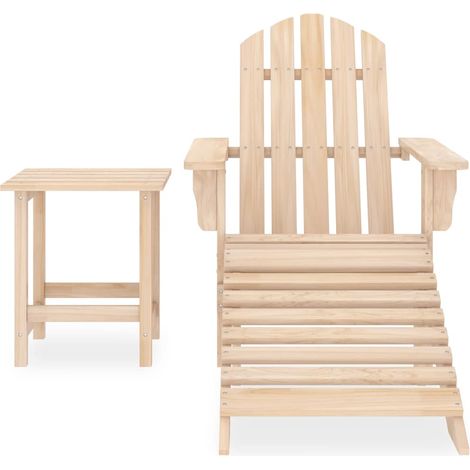 Maison Exclusive - Adirondack-Gartenstuhl mit Fußstütze & Tisch M (1/5)