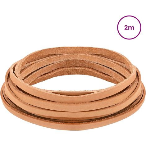 vidaXL Correa de Cuero 1 Marrón Claro 200 x 0,8 cm Cuero (1/2)