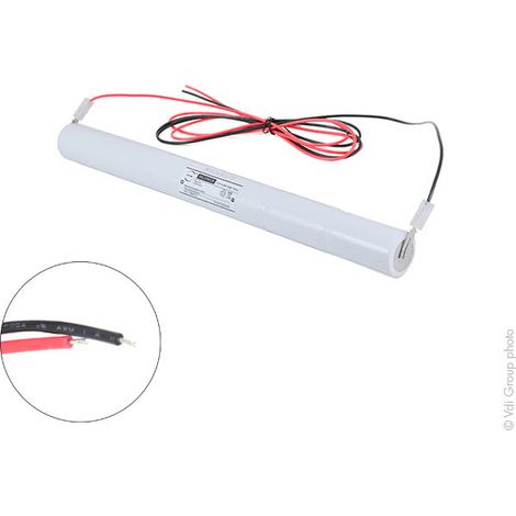 NX - Batterie eclairage secours 6xD ST4 + support + fils 7.2V 4Ah (1/3)