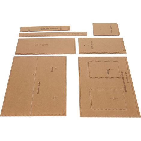 Set mit 7 professionellen Acryl-Schablonen für Handtaschen, präzises Ausschneiden von DIY-Ledermustern (1/5)