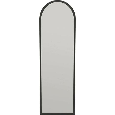 Dmora - Spiegel Dpolon, Spiegel mit Rahmen, Wanddekorationsartikel, Spiegeldekoration, 50x2h160 cm, Schwarz