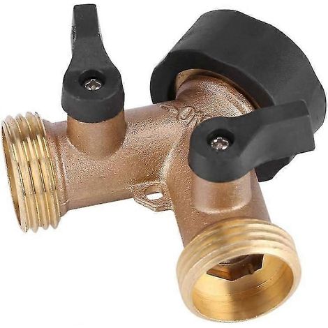 Wasserhahnanschluss für Gartenschlauch, kompatibel mit 3/4" Y-förmigen Schaf- und Vogelfutterhäuschen, 2-Wege, für Rasen und Garten (EU) (1/5)