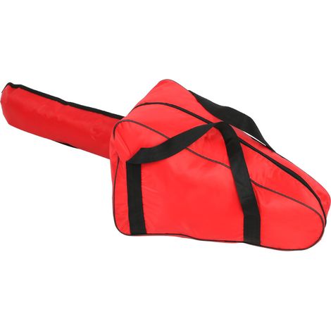 Sac de transport pour tronçonneuse, robuste et imperméable, en tissu Oxford, pour bûcheron (rouge) (1/5)