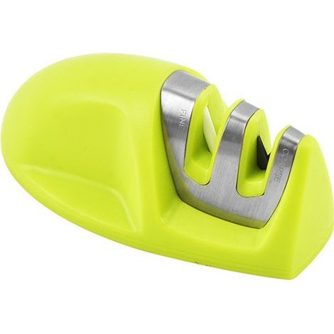 Kitchen Sharpener(Green) Professional 2 in 1 Manual Knife Sharpener for Stainless Steel and Ceramic Knives of All Sizes, Non-Slip Base Black