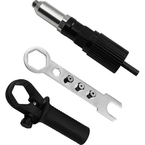 Kit adaptateur pour pistolet à riveter électrique, outil pistolet à riveter sans fil, insert de rivetage, ensemble de perceuse électrique à main (1/5)