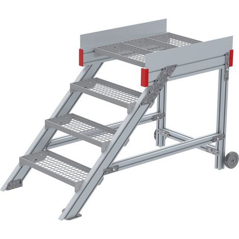 Euroline 514 Anstieg 45° 600mm Stufenbreite 4 Stufen Stahl Gitterrost