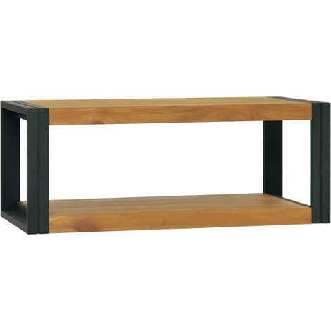 Bathroom Cabinet  Natural Teak  Solid Teak Wood  90 x 45 x 35 cm vidaXL (1/5)