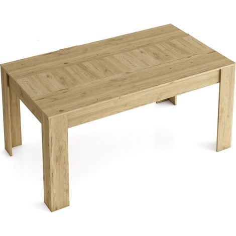 Skraut Home - Mesa de Comedor de 140cm extensible 200cm, Color Naturale, Medidas: 90.4 Ancho x 140.4/200.4 Largo 76.1 cm Altura (1/5)