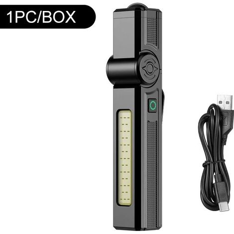 Lampe torche LED rechargeable magnétique 5 modes USB étanche (1/5)