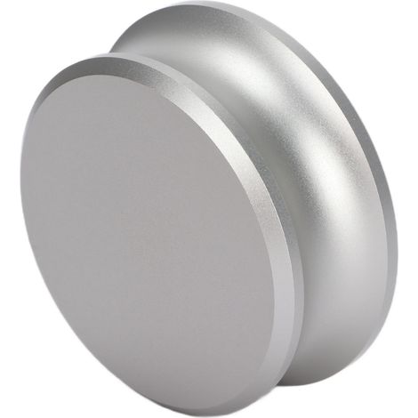 Plattenspieler-Gewichtsstabilisator aus Aluminium, mit schwarzer und silberner Klemme. (1/5)