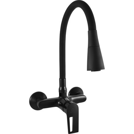 Mitigeur évier RAV SLEZÁK Colorado avec bras silicone 100 mm noir mat CO202.0/13CMAT