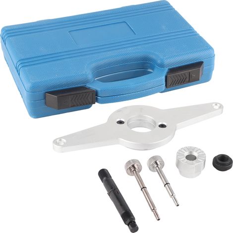 Outil de maintien amortisseur de vibrations T10531, extracteur de poulie de vilebrequin pour moteur 4 cylindres 1.8 2.0 TFSI, dispositif de blocage de volant moteur, accessoire de réparation auto. (1/5)