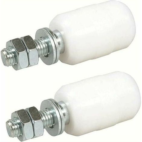 Olive de Guidage Nylon pour Porte Coulissante, Lot de 2, Fixation avec Tige Filetée, Application Portail Coulissant (1/4)