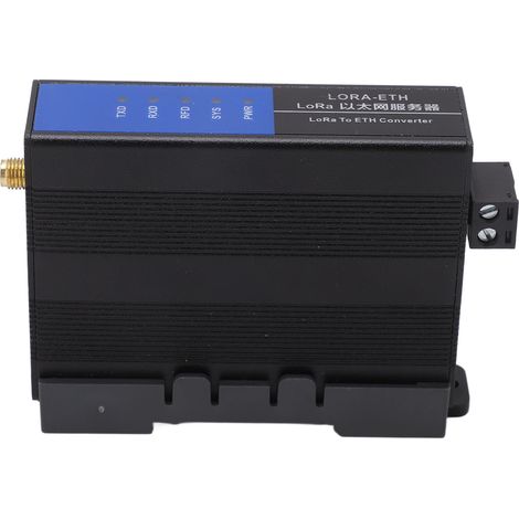 Module de transmission transparente Ethernet vers LoRa sans fil avec antenne, convertisseur de transfert de données série et antenne de 3 mètres (1/5)