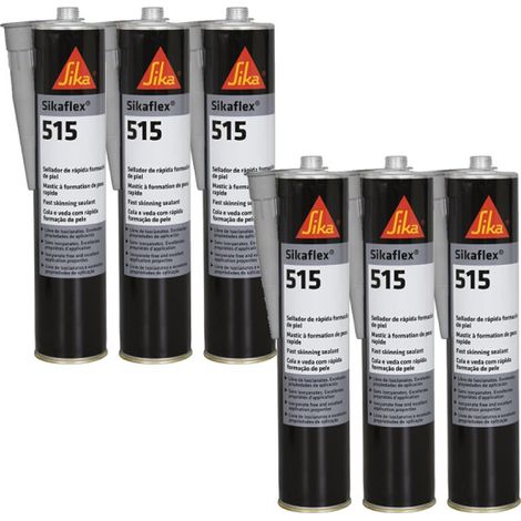 6er-Set Universal-Dichtmasse für Nutzfahrzeuge - SIKA Sikaflex 515 - Hellgrau - 300ml