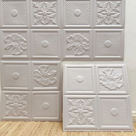 (Style 21, 30X30Cm - 10 pièces) Crédence carrelée auto-adhésive, design épais, convient à toutes les pièces. (1/4)