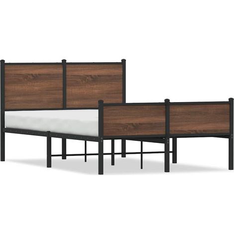 Maison Exclusive - Giroletto senza Materasso in Metallo Rovere Marrone 120x200 cm (1/5)