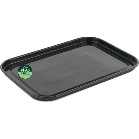 plaque de cuisson émaillée, 40 cm, acier, noire (1/5)