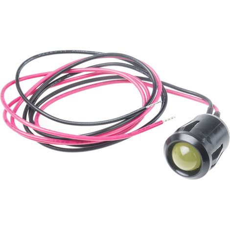 Voyant LED lumineux  Jaune RS PRO, dia. 14mm, 12V c.c. ( Prix pour 1 )