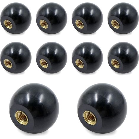 Lot de 10 rotules filetées M6 x 25 mm en cuivre noir, boulons à rotule pour fixation et assemblage robuste (1/5)