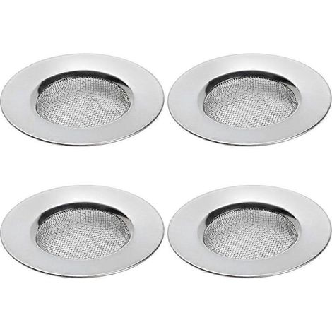 Spoelbakzeef voor douche, haarvanger voor afvoer van badkuip of gootsteen, roestvrijstalen spoelbakzeef. Diameter 6,4 cm (1/5)