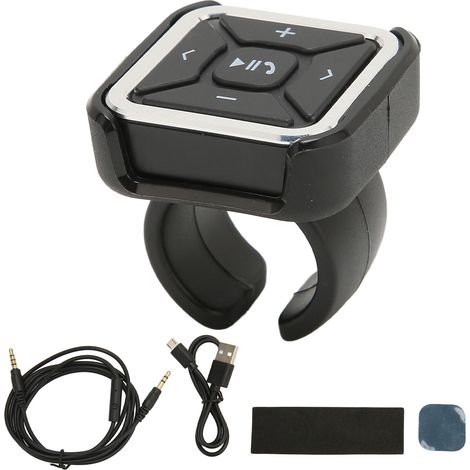 Télécommande Bluetooth pour Vélo Moto Voiture - Adaptateur Audio sans Fil avec Bouton Média et Récepteur