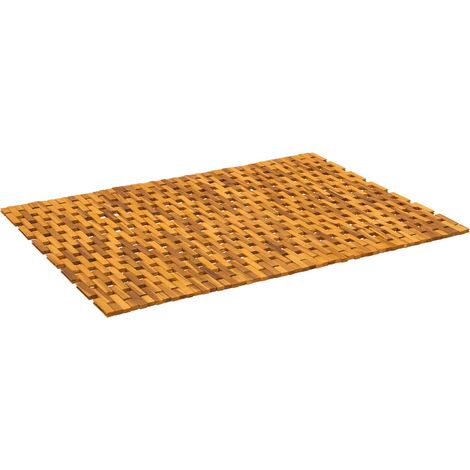 Tapis de bain Naturel 85 x 120 cm Bois d'Acacia Massif vidaXL (1/5)