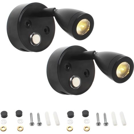 Lot de 2 lampes lecture LED 12 V pour camping-car, bateau, ou (1/5)