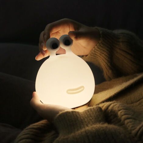 Escargot Veilleuse Silicone Rechargeable Bébé Sommeil Lumière Tactile Interrupteur Dimmable (1/4)
