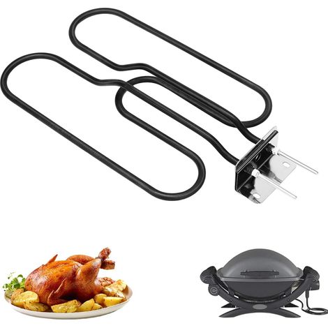 Élément chauffant de rechange pour barbecue électrique Q140 Q1400, compatible avec Weber 66631, 80342, 80343, 65620, élément chauffant 2200 W, acier inoxydable, spirale chauffante 230 V