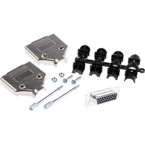 MH Connectors MHDTPK15HD26FS-K KIT connettori femmina SUB-D 180 ° Numero Poli (num): 15 Punte a saldare 1 pz.
