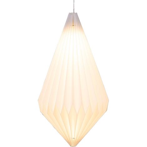 Lumineo Ornament-Hängelampe Weiß Outdoor Ø 25 cm Höhe 42 cm 6 LED - warmweiß