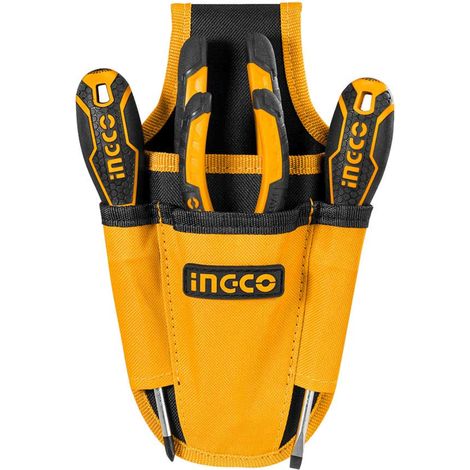 Fodero porta attrezzi utensili telefono 4 tasche frontali passante cintura