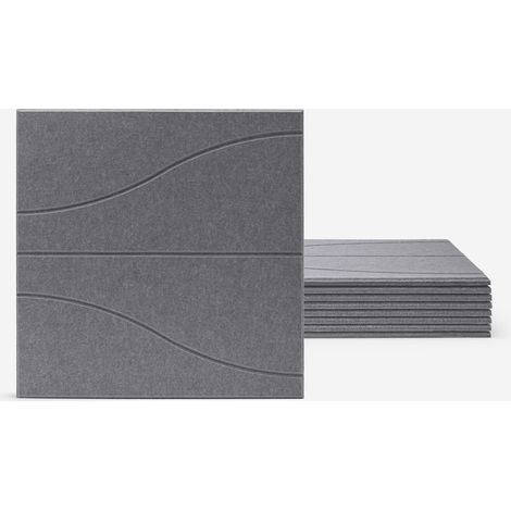 Set 8 Schallschutzpaneele 60x60 Polyester Design grau Zarbi-GC