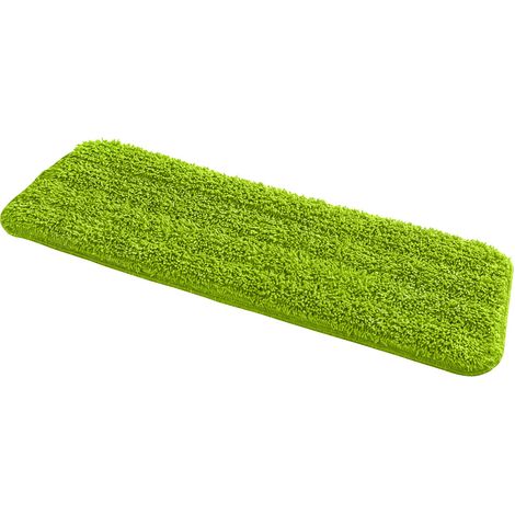 WENKO Serpillière microfibre de rechange pour Balai lave sol avec vaporisateur, Lot de 2, Polyester - Polyamide, 43x1x14,5 cm, vert (1/3)