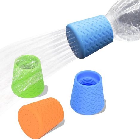 Ducha portátil para mascotas de 3 piezas con, Material de silicona, fácil de transportar, 3,45,35 cm, Disponible en azul, verde y naranja (1/5)
