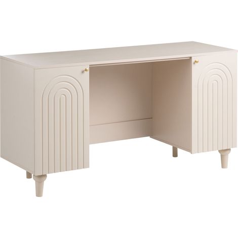 Schreibtisch ARVANI 140 cm 50 cm Hellbeige (1/5)