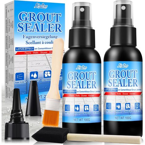 Scellant pour Joints - 200g Spray Scellant pour Joints de Carrelage pour Douche, Cuisine, Carrelage de Sol, Scellant pour Joints Transparent Intérieur (1/5)