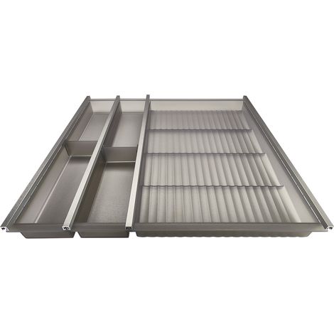 Gewürzeinsatz Cuisio transluzent-graphitgrau für 600 mm Korpusbreite Tiefe 473 mm Besteckeinsatz für Blum Schubladen von SOTECH (1/5)