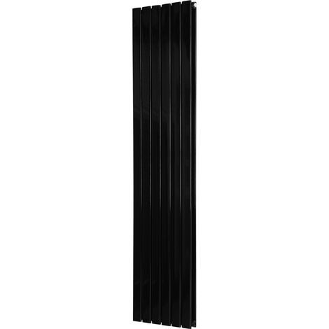 Warmehaus Flat Panel Black Radiator Vertical Double 1800x408mm