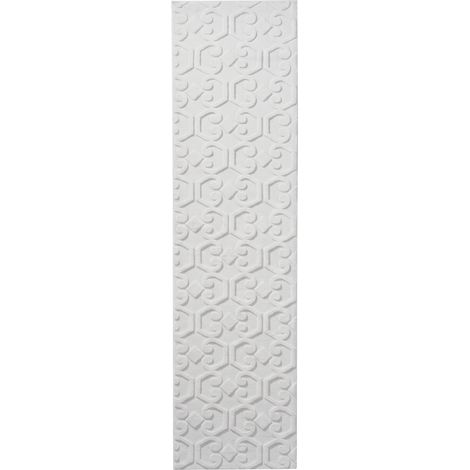 Alfombra rectangular decorativa de jacquard 80 x 300 cm gris claro Gannett (1/5)