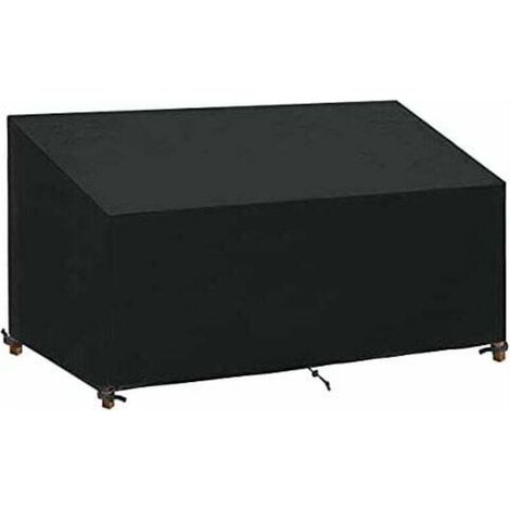 Housse pour banc de jardin 3 à 4 places, imperméable, tissu Oxford, anti-UV, adaptée à des fauteuils, dimensions 185 x 69 x 65/96 cm (1/4)