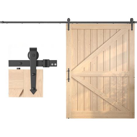 Sistema Porte Scorrevoli Barn Door Loft, binario nero, set 335 cm (1/5)