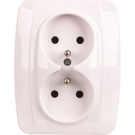 Enchufe doble KOS1 con/sin color blanco 110436