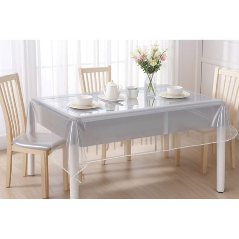 Nappe de protection fine PVC transparente rectangulaire (140 x 220 cm)-ARCAN (1/4)