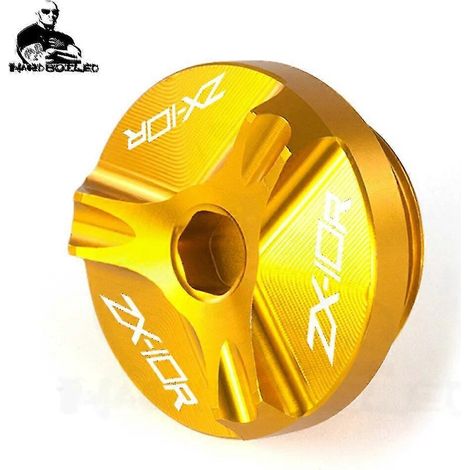 Für Kawasaki ZX10R ZX10RR 2016–2022 ZX 10R/10RR ZX 10 R/RR Motorrad CNC-gefräster Öldeckel mit ZX10R-Logo in Gold (1/5)