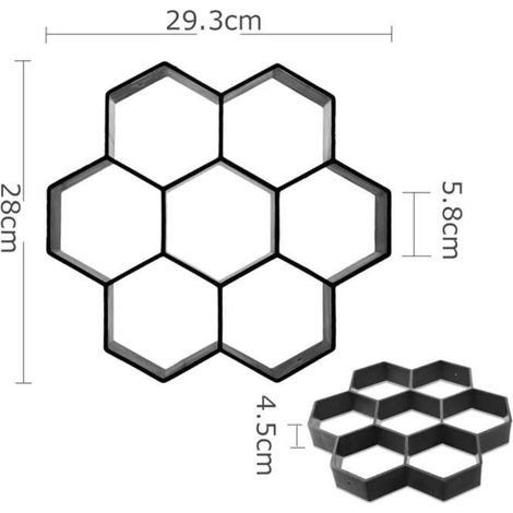Carrelage,Moules en béton pour sol de jardin,bricolage,pavage,fabricant de chemin de jardin,ciment manuel,brique - Type mold11 (1/4)