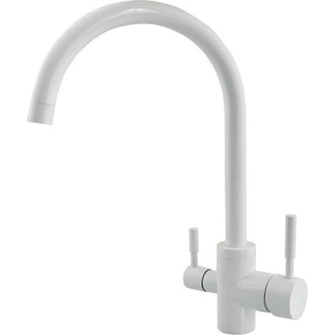 Rubinetto da cucina Shurity 350 3 vie 3/8” Bianco (1/4)