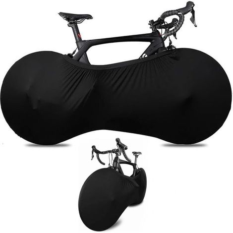 Housse Vélo, Housse de Vélo Anti Poussière d'Intérieur et Extérieures, Bache de Roues Extensible Lavable, Bache Protection Bike Cover pour Tous VTT, Bike de Route(Noir) (1/5)